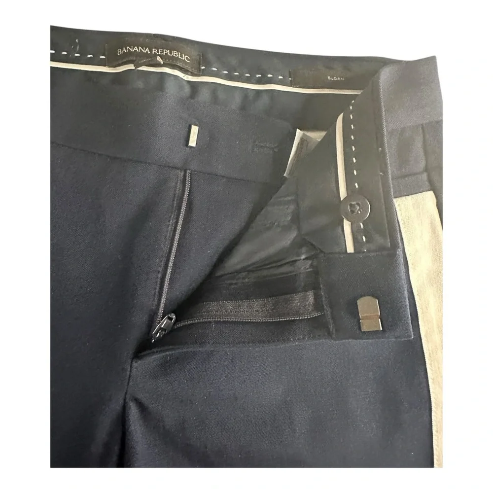 Banana Republic‎ Sloan Pants Black Skinny  Navy Blue Ankle Women’s Size 2